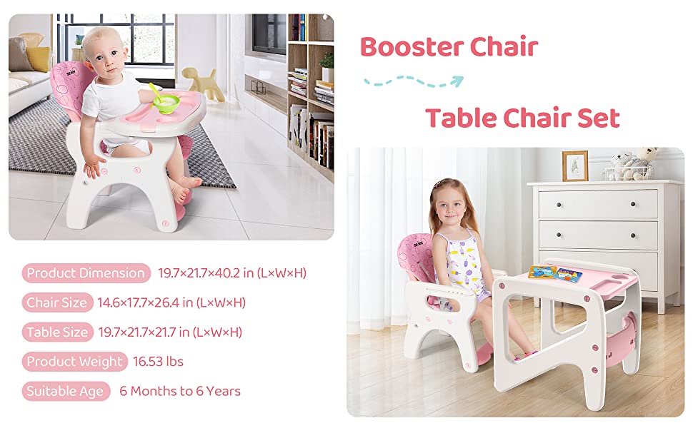 Highchair For Baby Adjustable Backrest Infant Feeding Chair