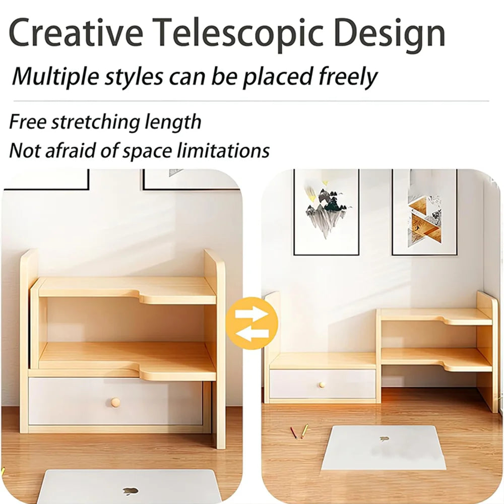 Desktop Shelving Storage Unit, Layered Shelf