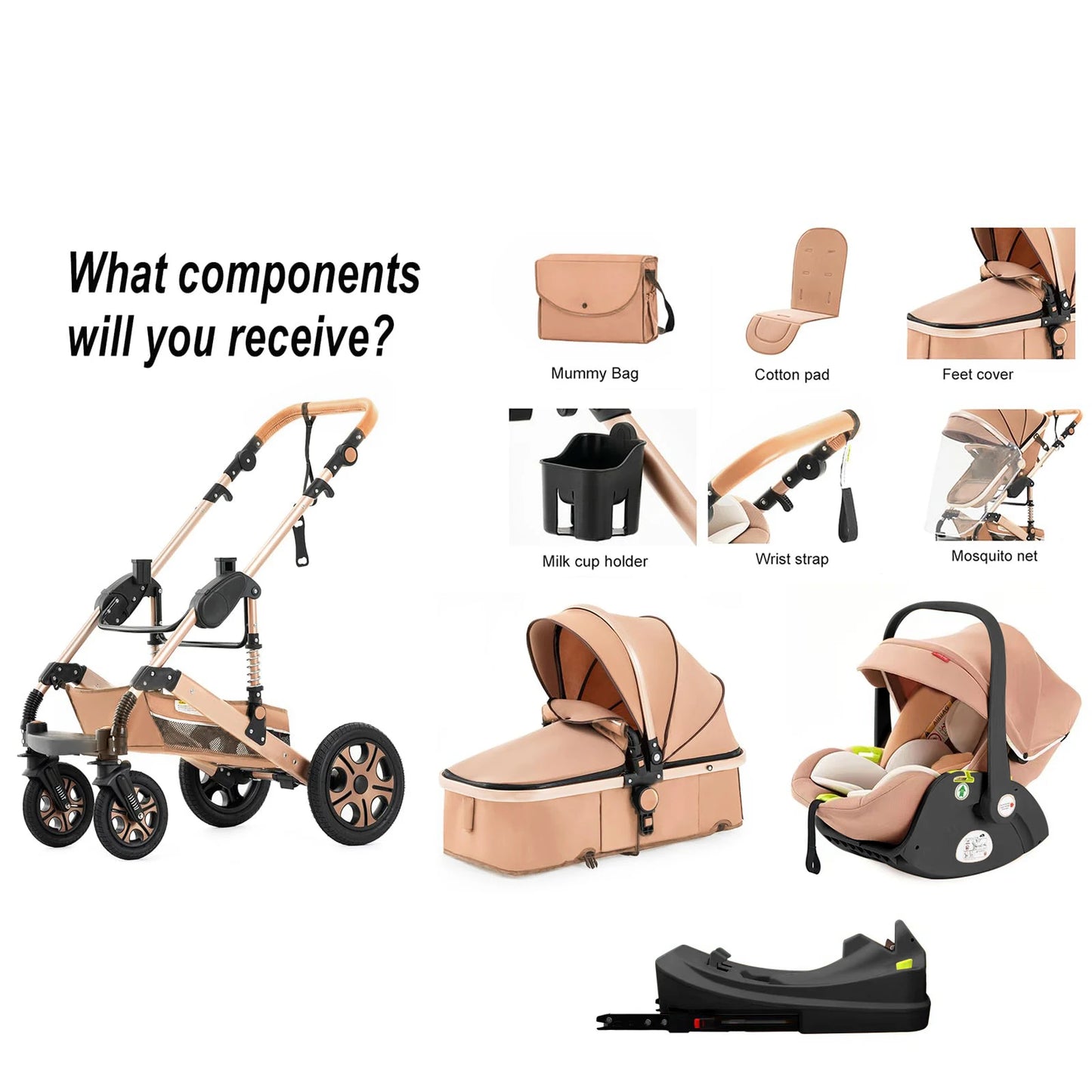 Baby Stroller, Carriage, Base, Baby Travel System