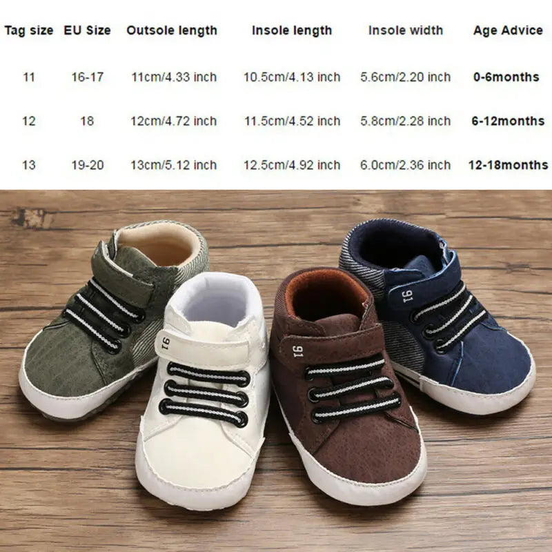 Baby Boys Girls Sneakers First Walkers For 0-18 Month
