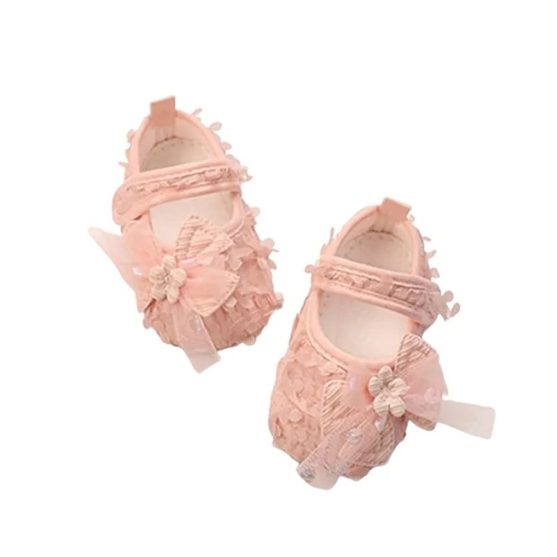 Adorable Baby Girl Bow Flats Shoes For Parties