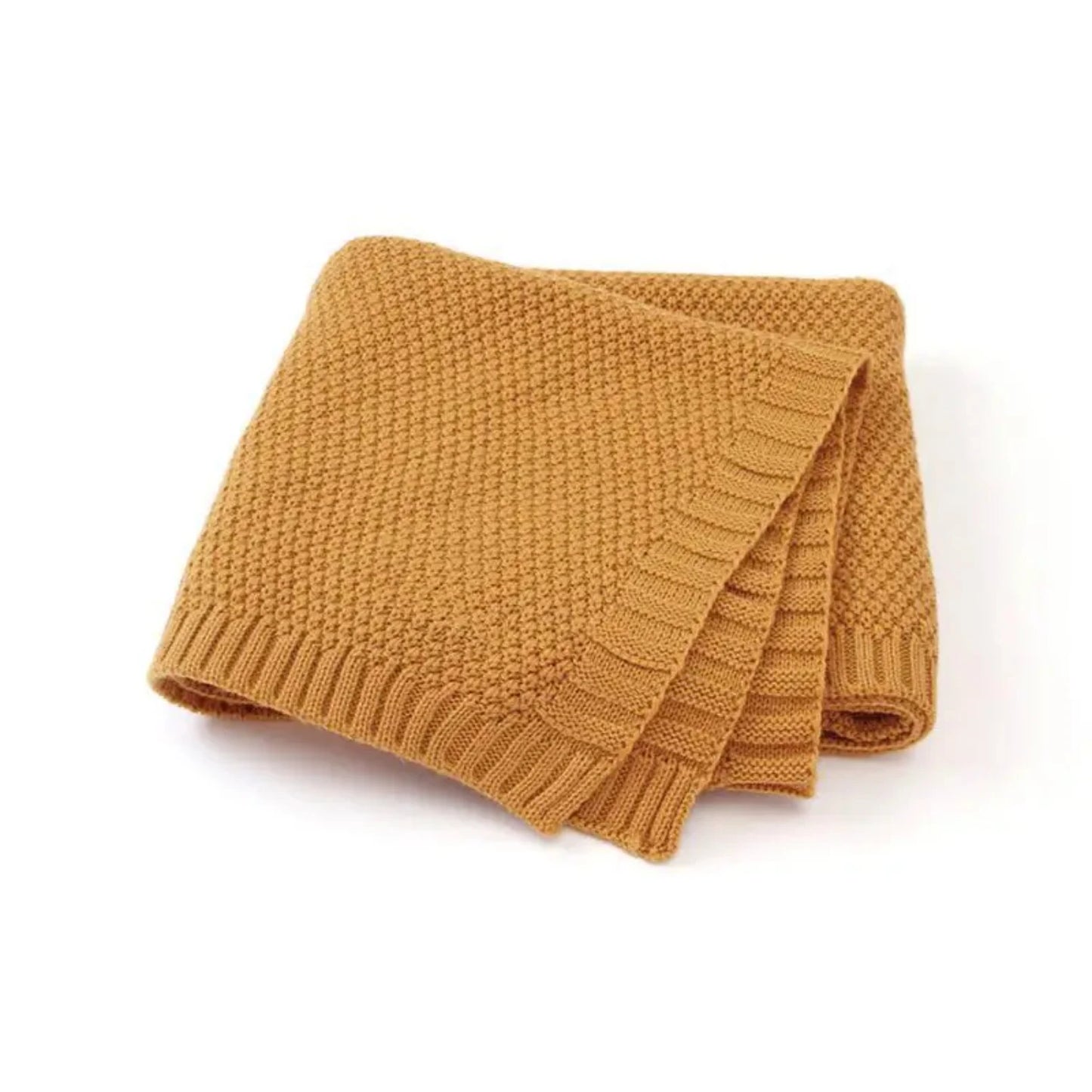 Cozy Solid Knitted Blanket for Newborns