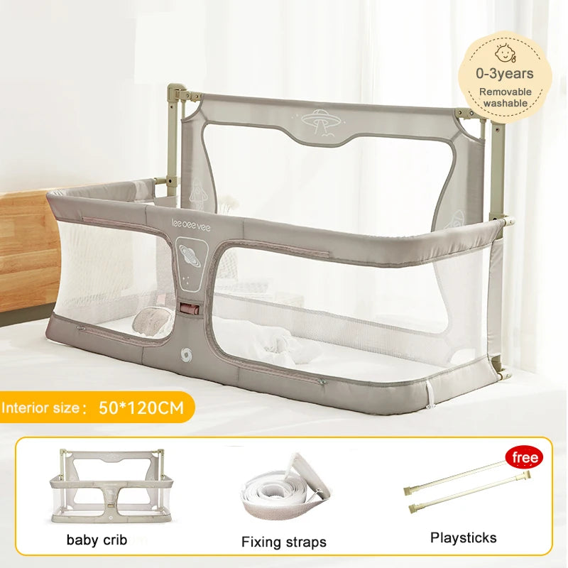 Easy To Install Bedside Mesh Crib