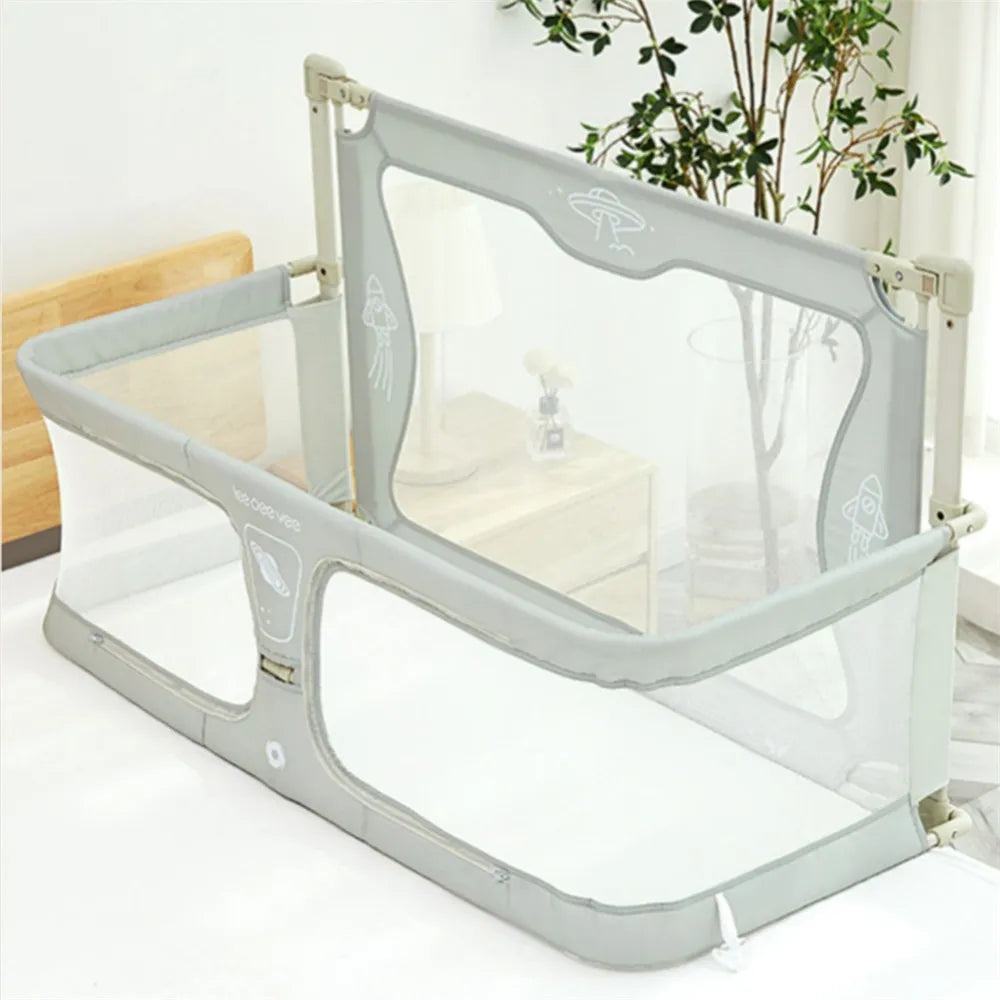 Easy To Install Bedside Mesh Crib
