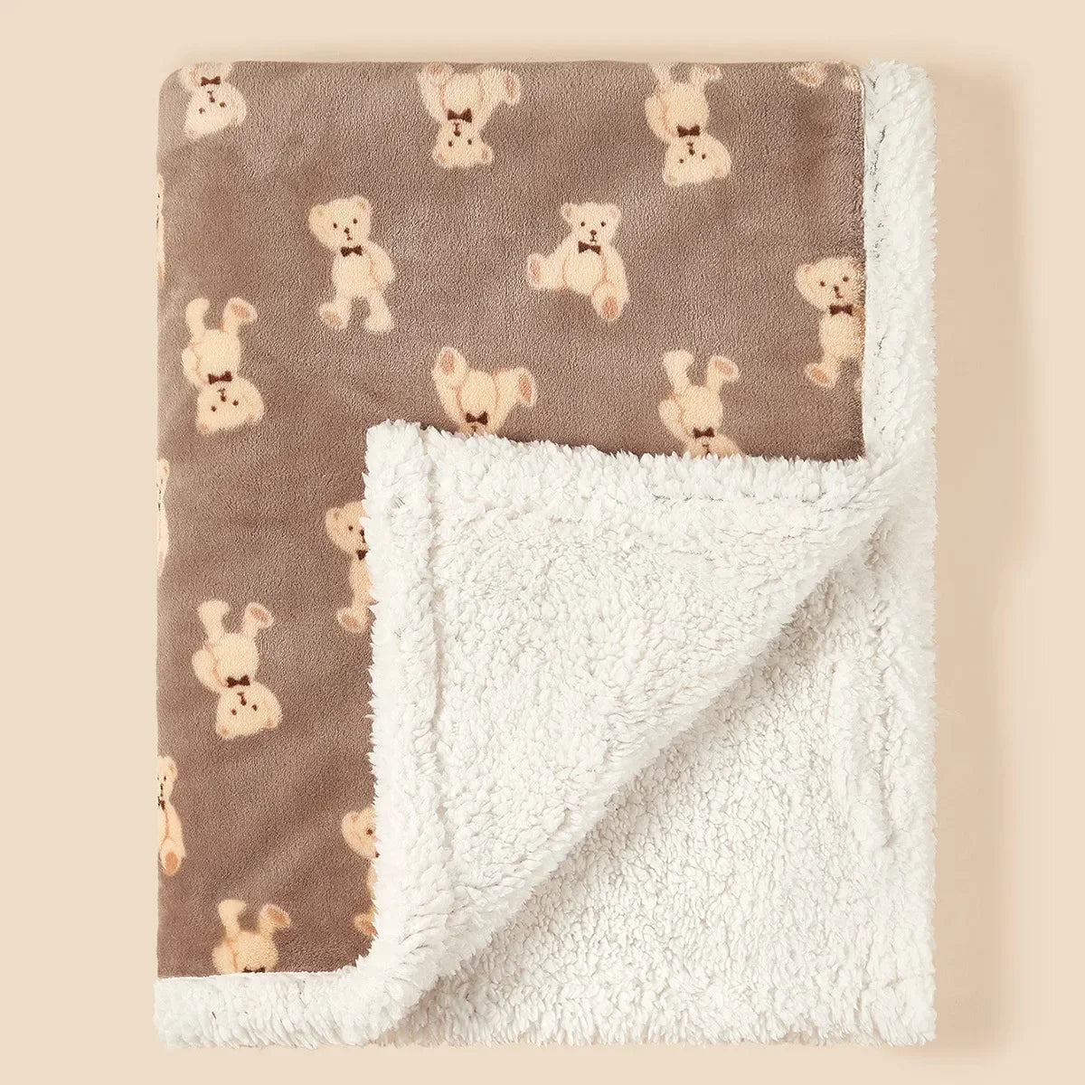 Baby Blanket Swaddle Wrap Flannel Lamb Fleece