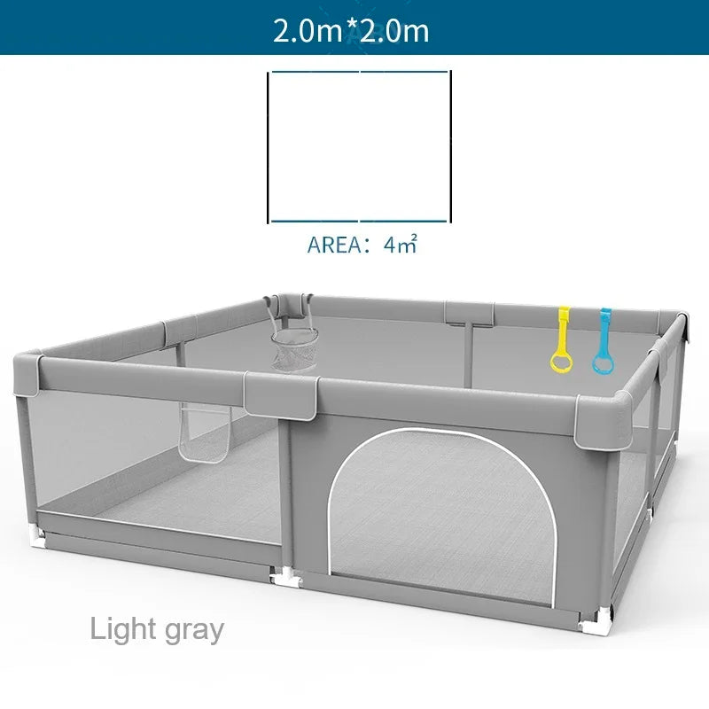 Baby Crawling Playpen, Grey Corral For Baby