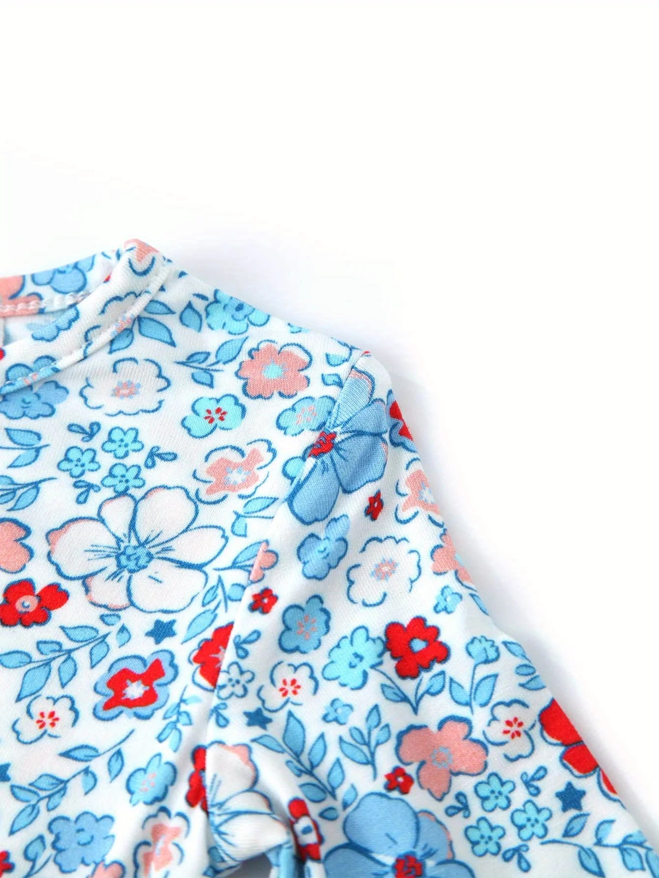POSHTOT Flower bamboo fiber baby long sleeve.Baby pajamas two-way zipper 0-2 years romper. Baby jumpsuit.