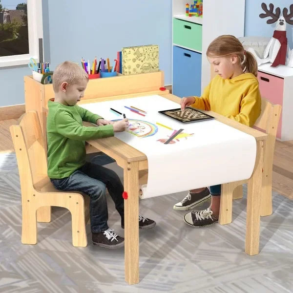 Wooden Drawing Table And Chairs