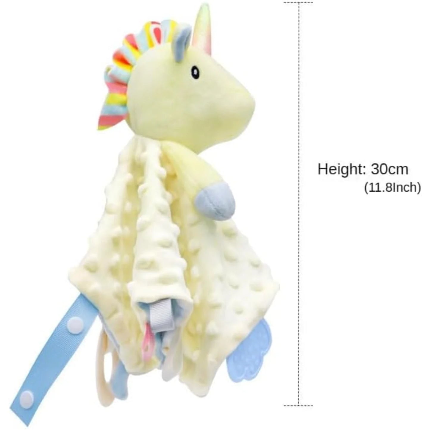Stuffed Animal Head In Middle Of Blanket For Baby