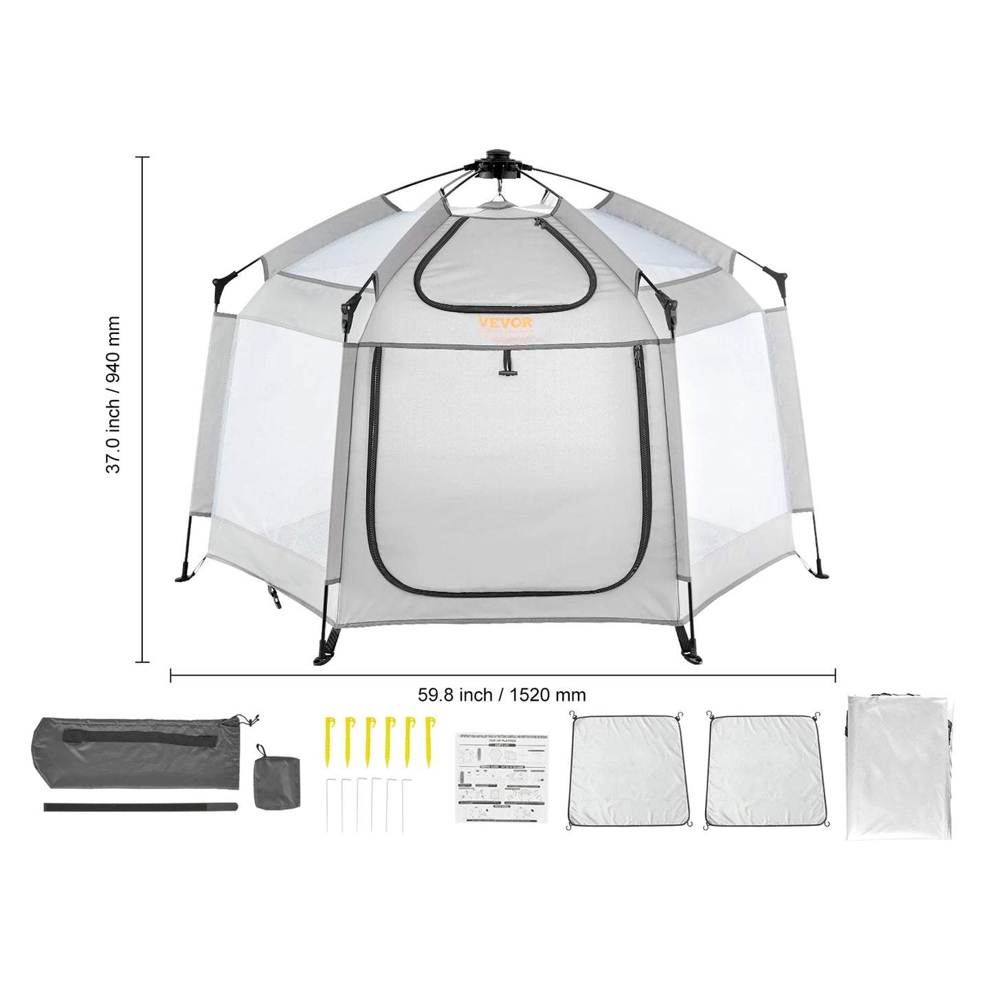 Baby Canopy Playpen Indoor/Outdoor Lightweight
