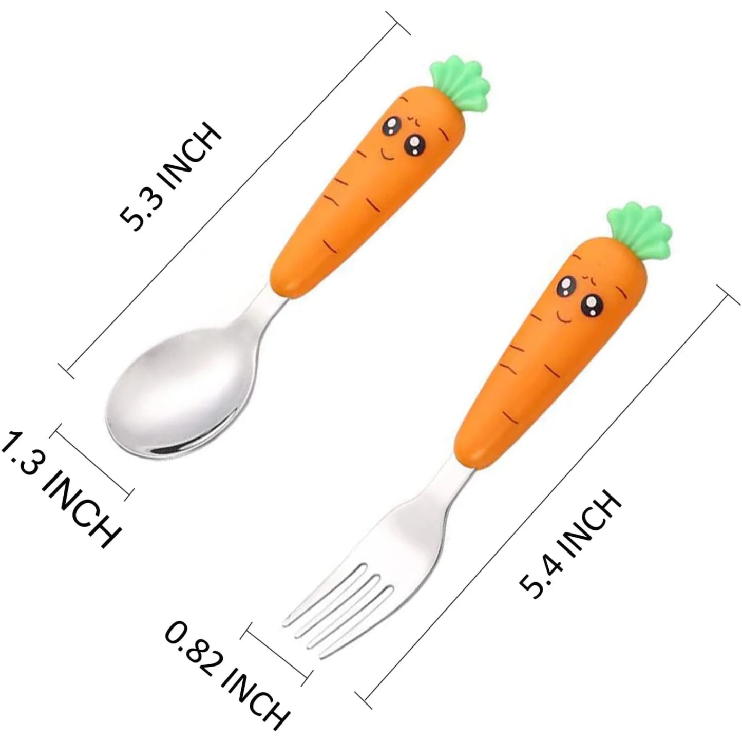 Baby/Toddler Carrot Utensils with Case