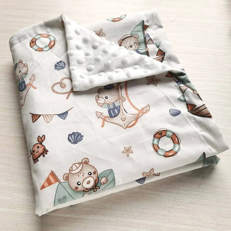 Swaddle Baby Blanket Warm Double Layer