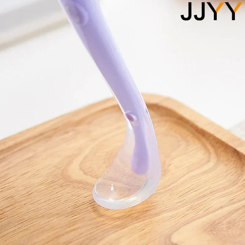 Soft Silicone Baby Safe Eating Training Spoon