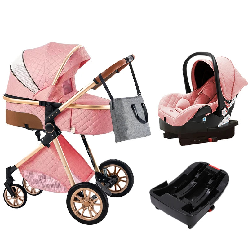 Baby Stroller Reclining Baby Carriage, Bassinet