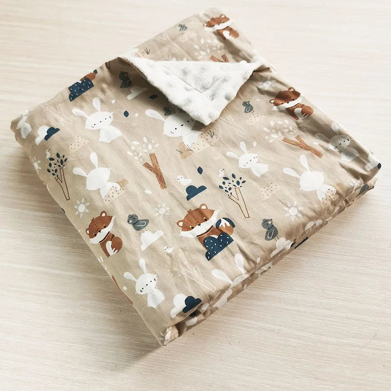 Swaddle Baby Blanket Warm Double Layer