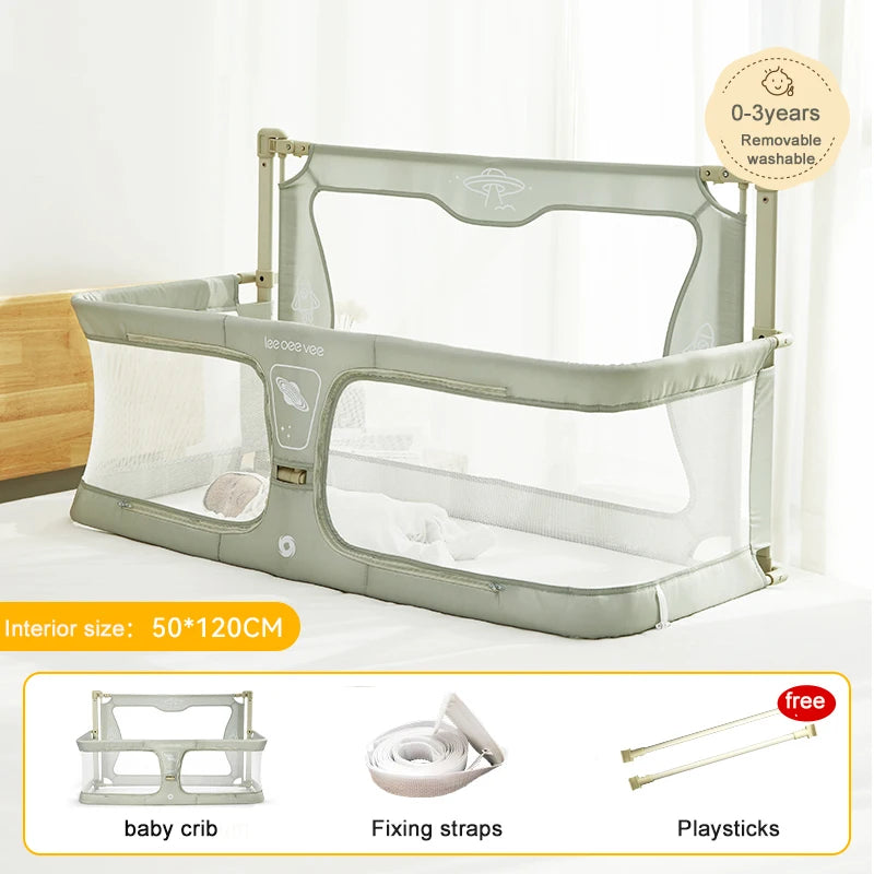 Easy To Install Bedside Mesh Crib