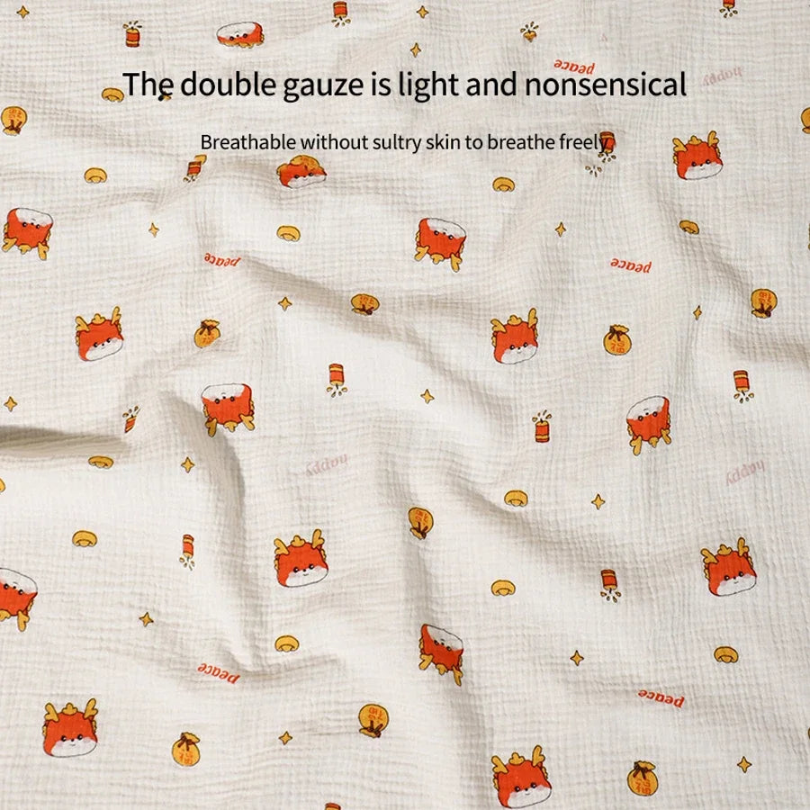 2Pc 80*80cm Cotton Muslin Baby Receiving Blankets