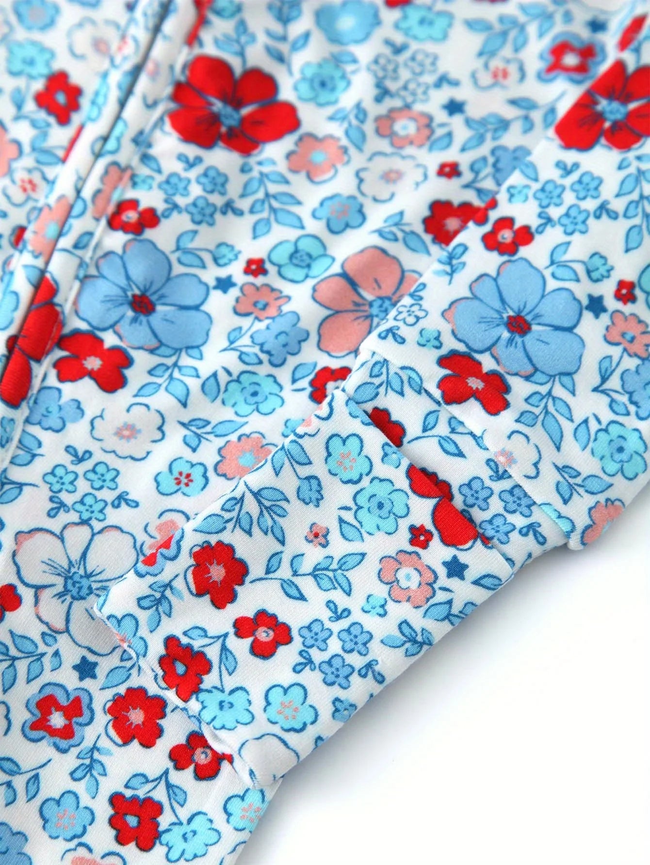 POSHTOT Flower bamboo fiber baby long sleeve.Baby pajamas two-way zipper 0-2 years romper. Baby jumpsuit.