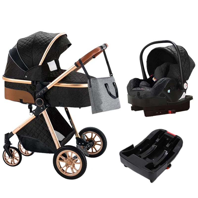 Baby Stroller Reclining Baby Carriage, Bassinet