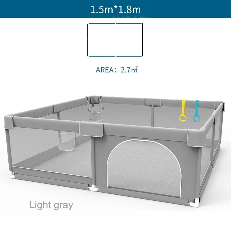 Baby Crawling Playpen, Grey Corral For Baby
