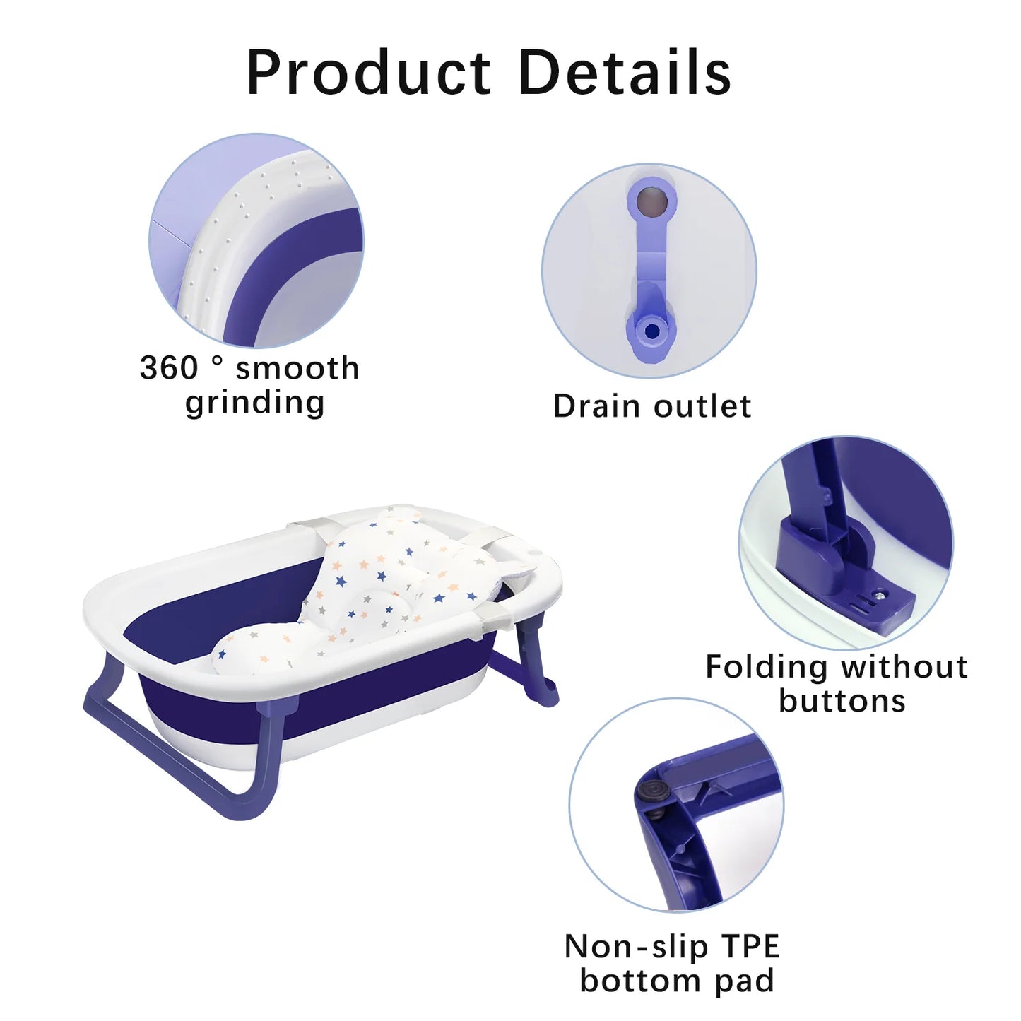 Multifunctional Portable Foldable Baby Bathtub