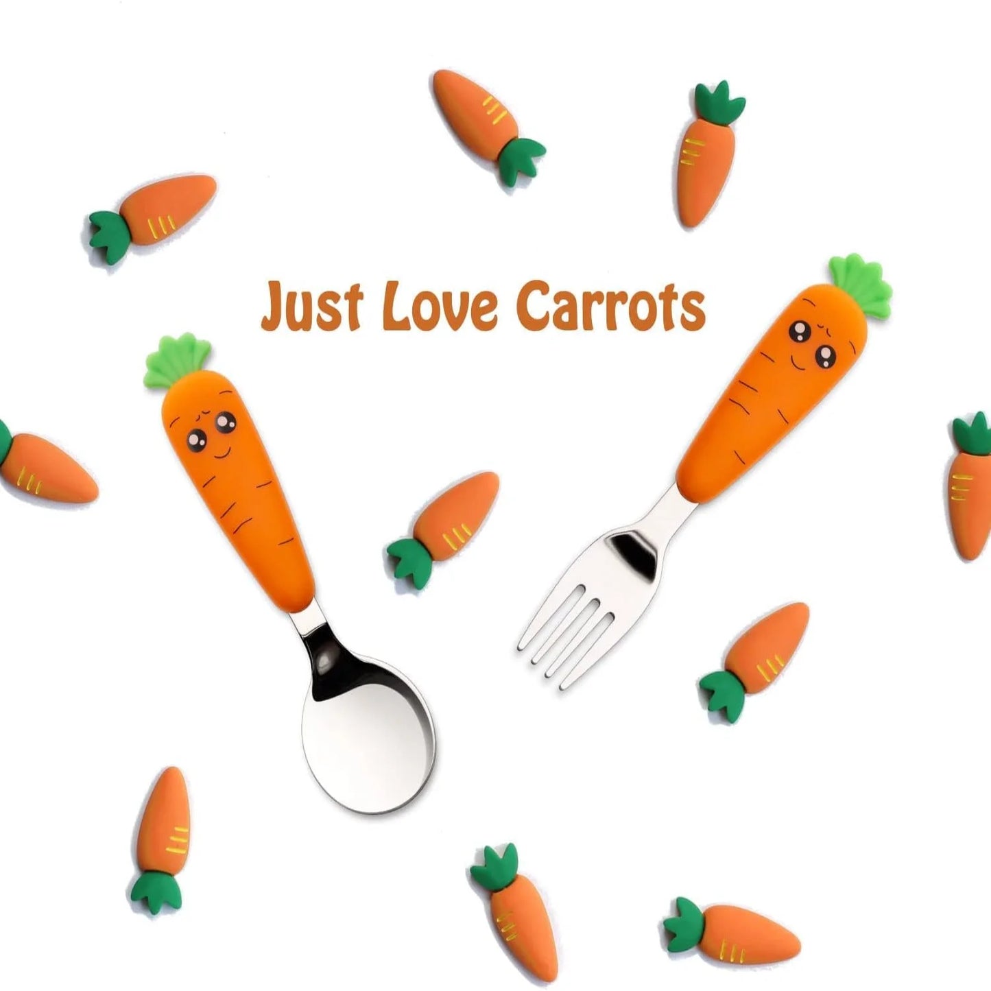 Baby/Toddler Carrot Utensils with Case