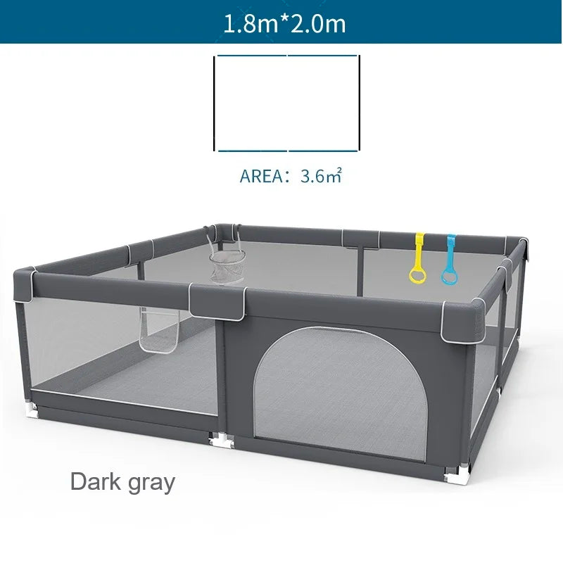 Baby Crawling Playpen, Grey Corral For Baby