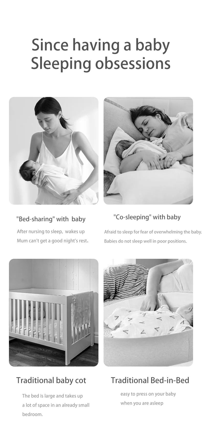 Easy To Install Bedside Mesh Crib