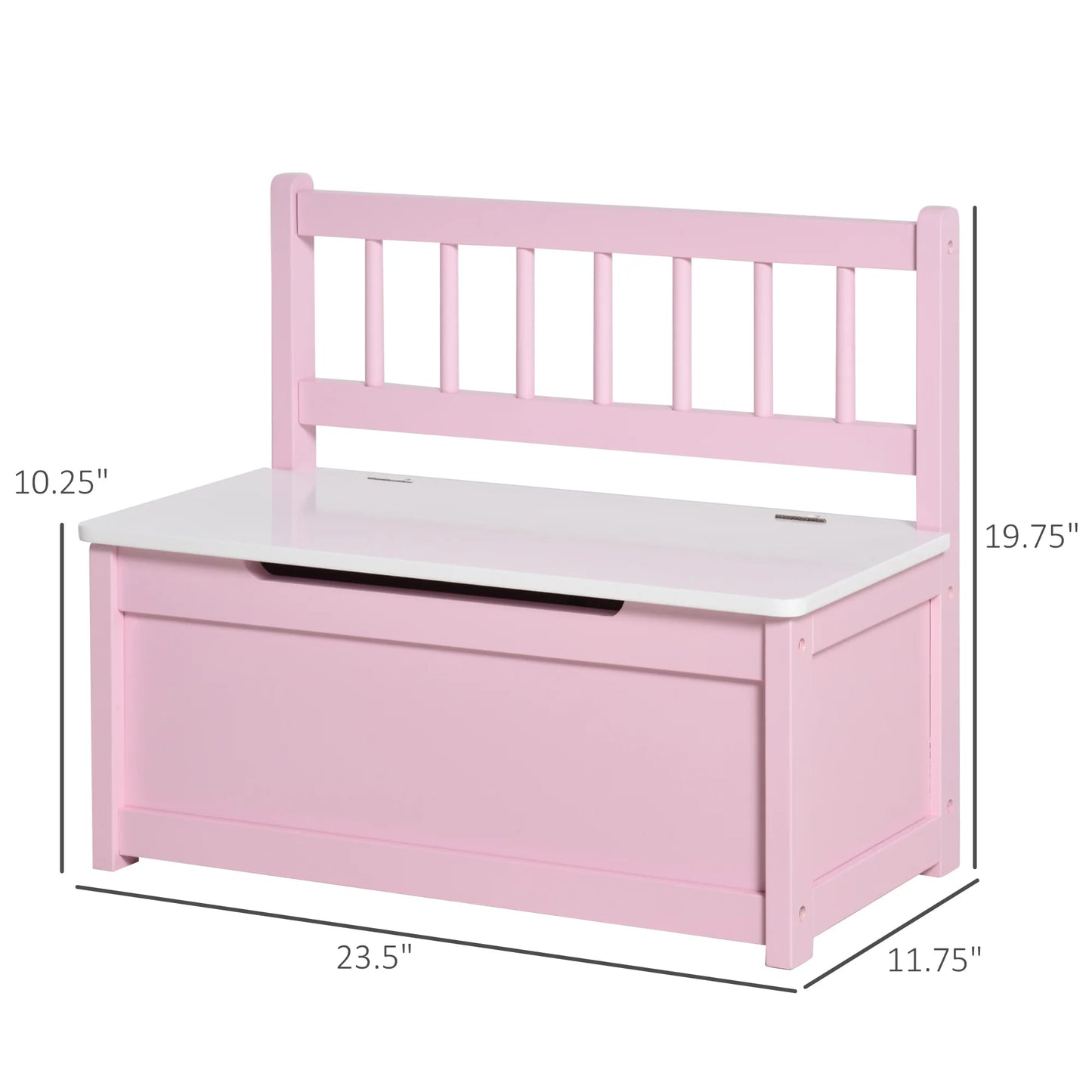 Kids 2-In-1 Wooden Toy Storage, Bench Seat