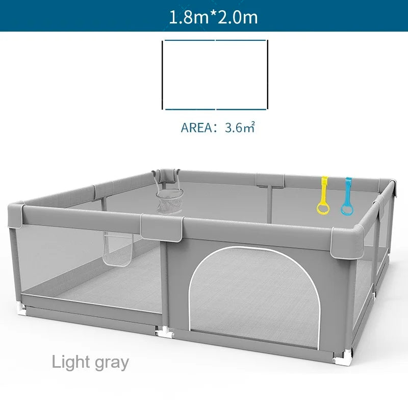 Baby Crawling Playpen, Grey Corral For Baby