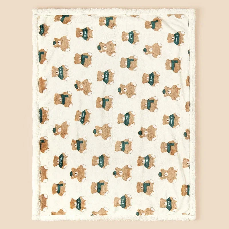 Baby Blanket Swaddle Wrap Flannel Lamb Fleece