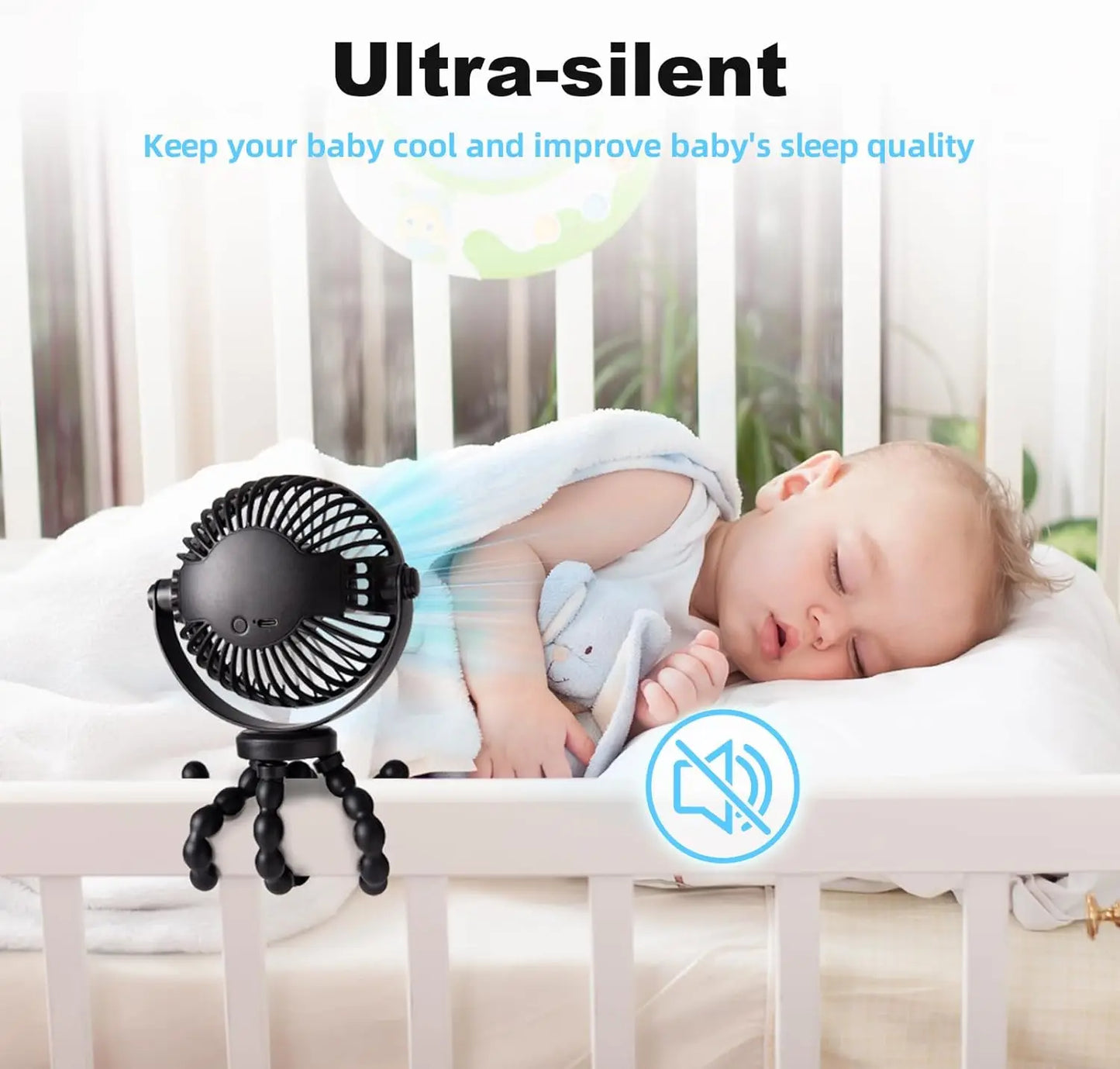 Portable Clip On Stroller Fan Small