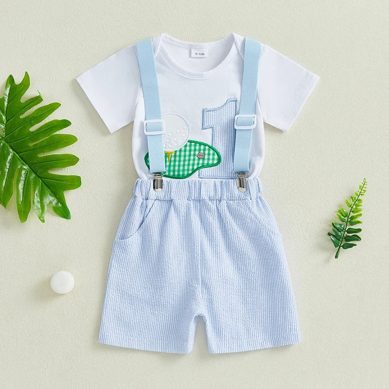Baby First Birthday Outfit Short Sleeve Romper
