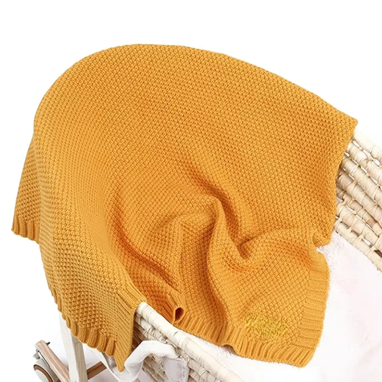 Cozy Solid Knitted Blanket for Newborns