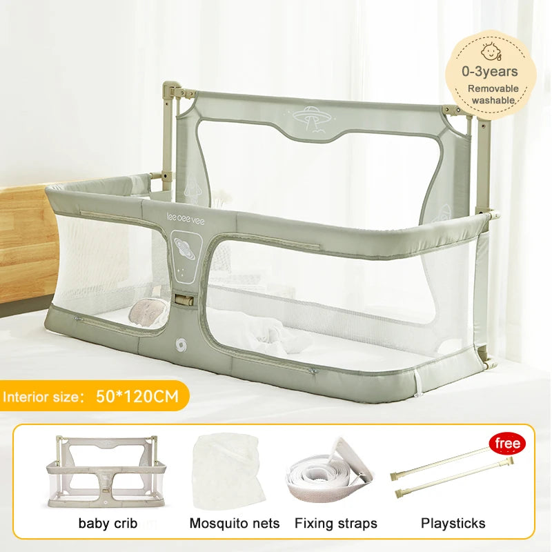 Easy To Install Bedside Mesh Crib