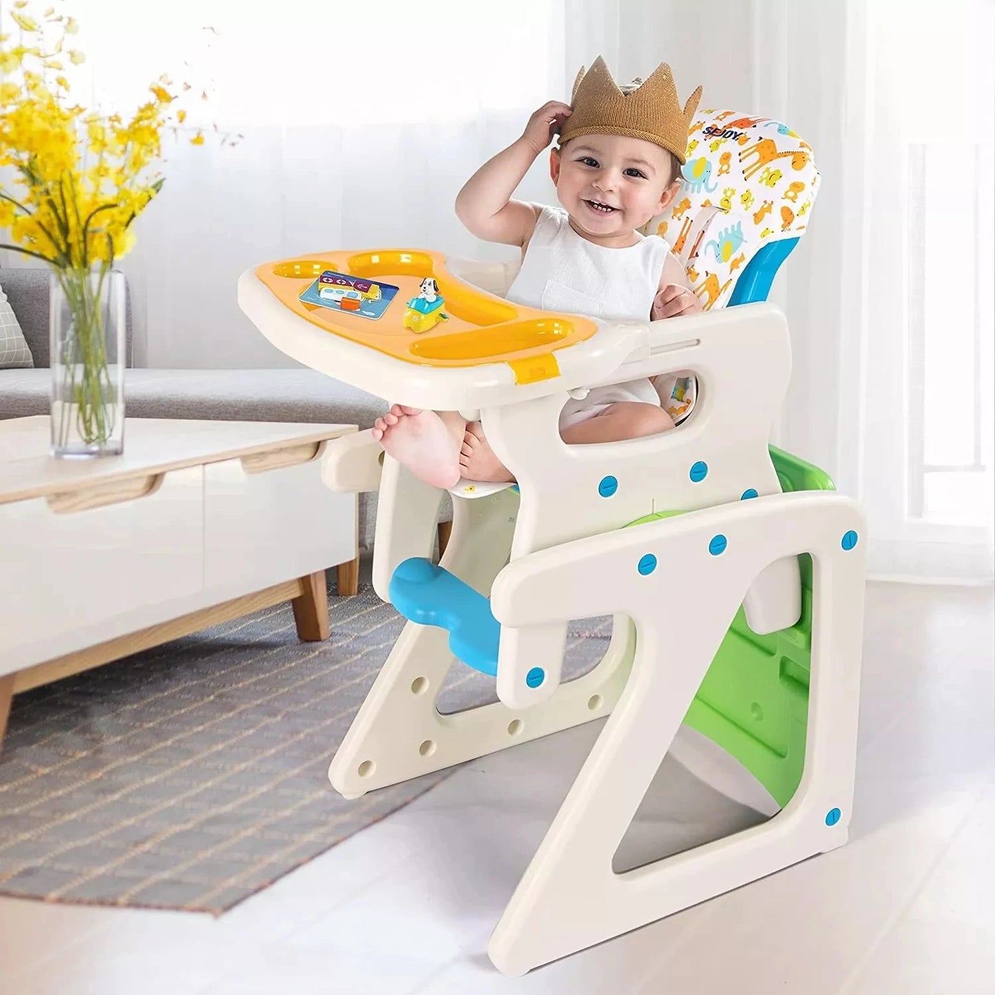 Highchair For Baby Adjustable Backrest Infant Feeding Chair