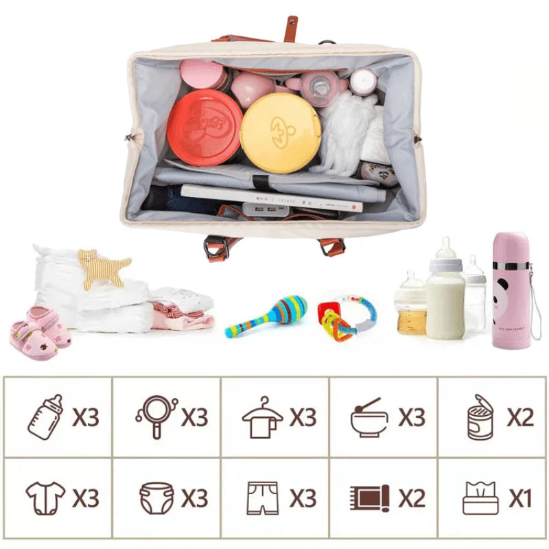Large Portable Waterproof Mommy Bag, Maternity/Diaper