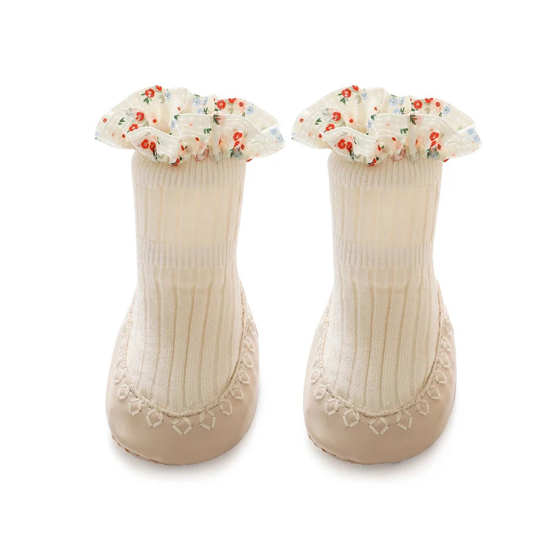 Babies Anti Slip Lace Foot Socks First Walker