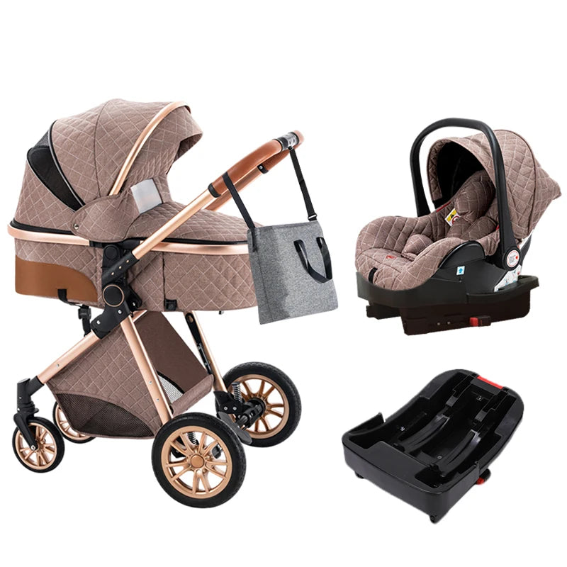 Baby Stroller Reclining Baby Carriage, Bassinet