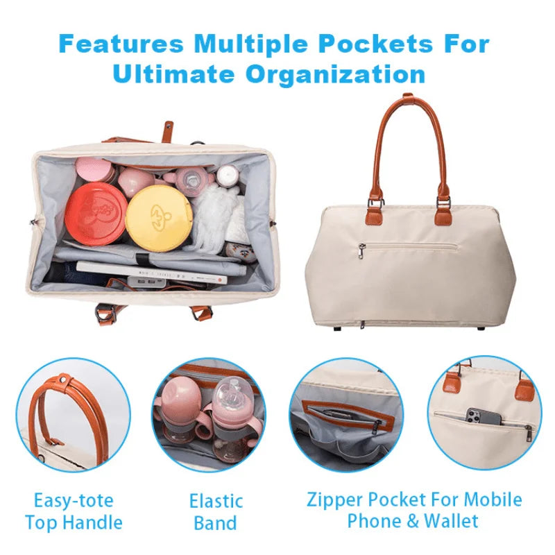 Large Portable Waterproof Mommy Bag, Maternity/Diaper