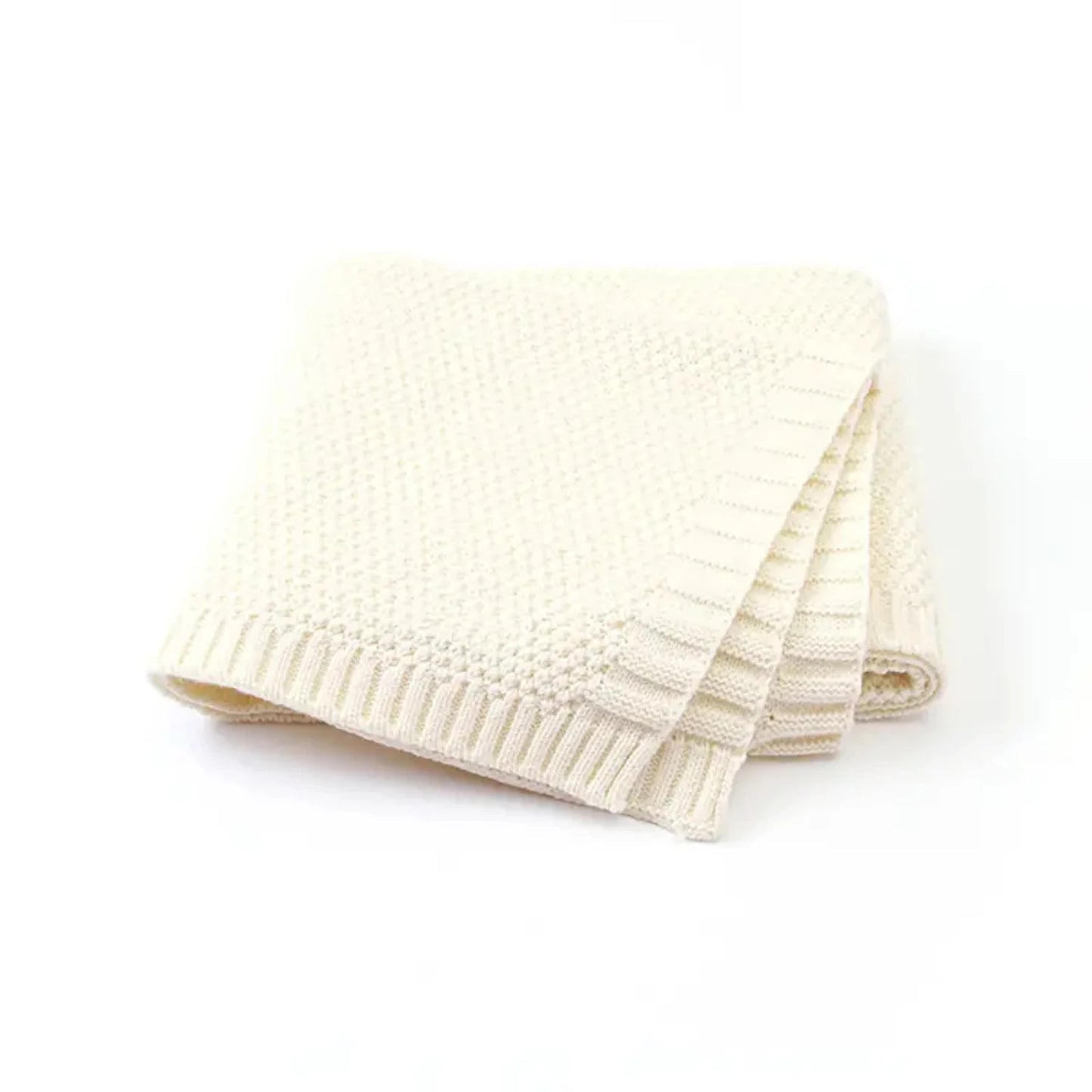 Cozy Solid Knitted Blanket for Newborns