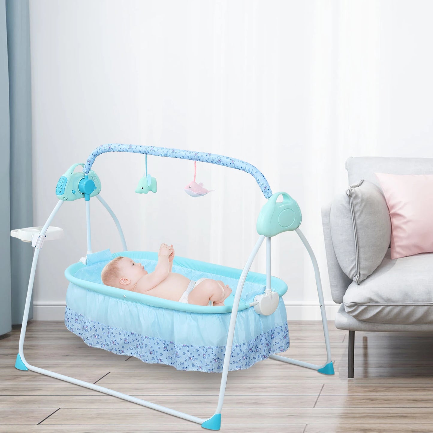 Electric Bluetooth Newborn Bassinet Foldable