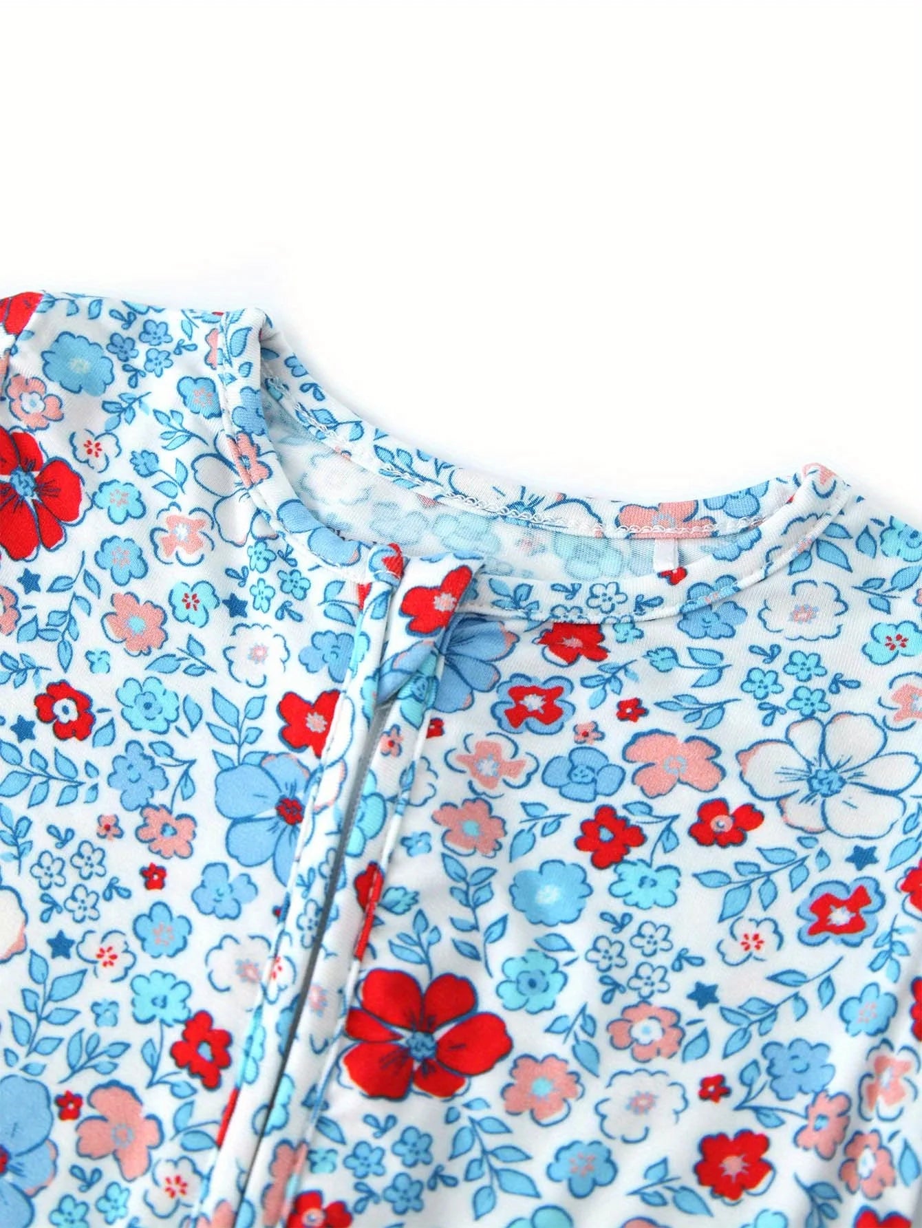 POSHTOT Flower bamboo fiber baby long sleeve.Baby pajamas two-way zipper 0-2 years romper. Baby jumpsuit.
