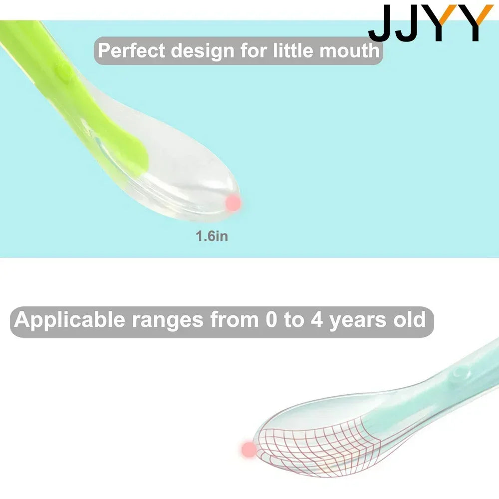Soft Silicone Baby Safe Eating Training Spoon
