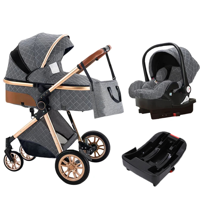 Baby Stroller Reclining Baby Carriage, Bassinet