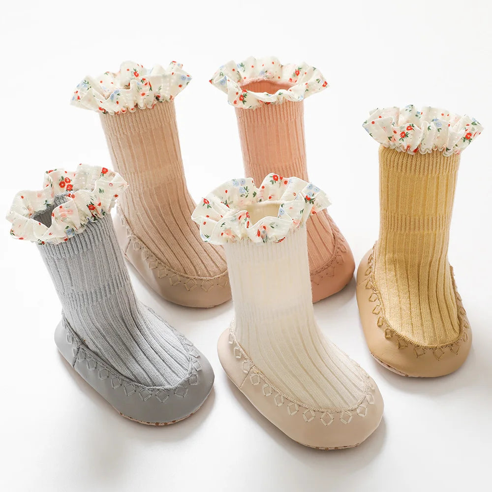 Babies Anti Slip Lace Foot Socks First Walker
