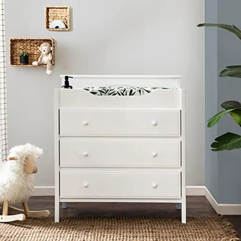 3-Drawer Baby Changer Dresser Sustainable Wood