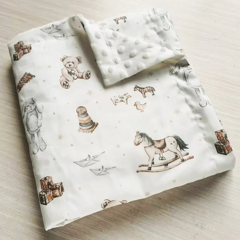 Swaddle Baby Blanket Warm Double Layer