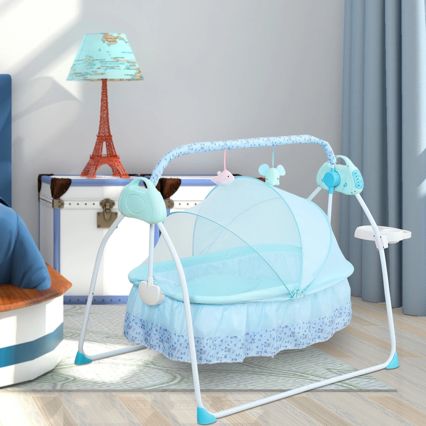 Electric Bluetooth Newborn Bassinet Foldable