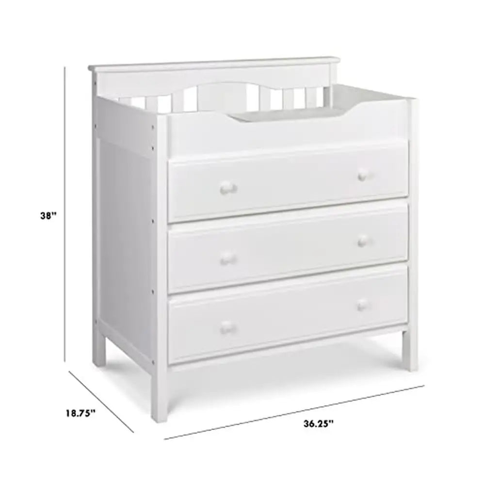3-Drawer Baby Changer Dresser Sustainable Wood